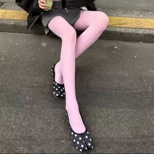 NWT ballet pink nylon silk tights fashion legs OS leggy style 00-8 size palepink
